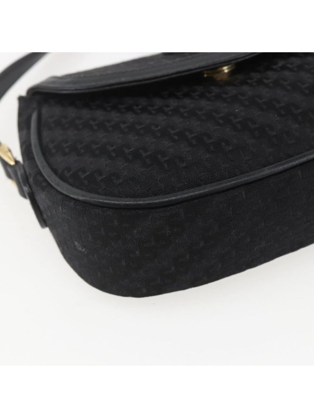Authentic GUCCI Shoulder Bag Old Gucci Black Gold - Picture 3 of 16